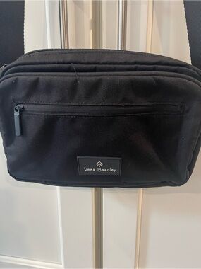 Vera Bradley Black Belt Bag  Crossbody with Front Zip Pocket